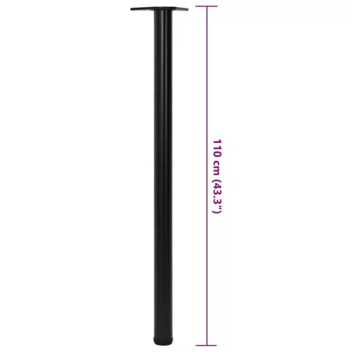 4 db állítható magasságú fekete asztalláb 1100 mm