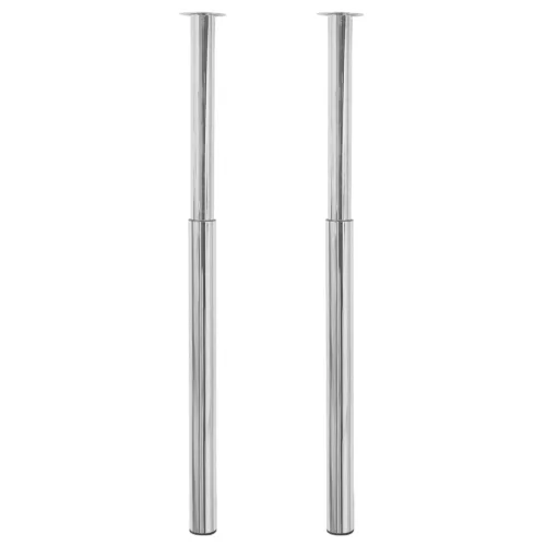 2 teleszkópos asztalláb 710 mm - 1100 mm Króm