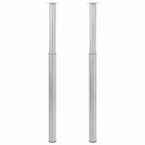 2 teleszkópos asztalláb 710 mm - 1100 mm matt nikkel
