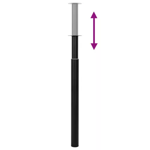 2 teleszkópos asztalláb 710 mm - 1100 mm Fekete