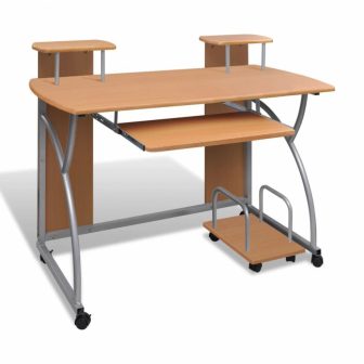 VID Kihúzható tálcás íróasztal/ számítógépasztal tölgy színben
