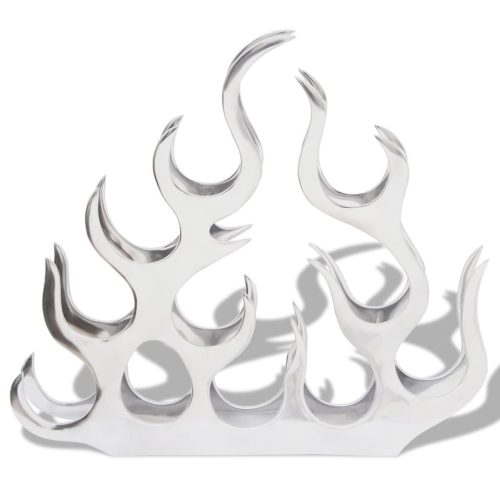  ezüstszínű alumínium bortartó állvány 11 palackhoz 