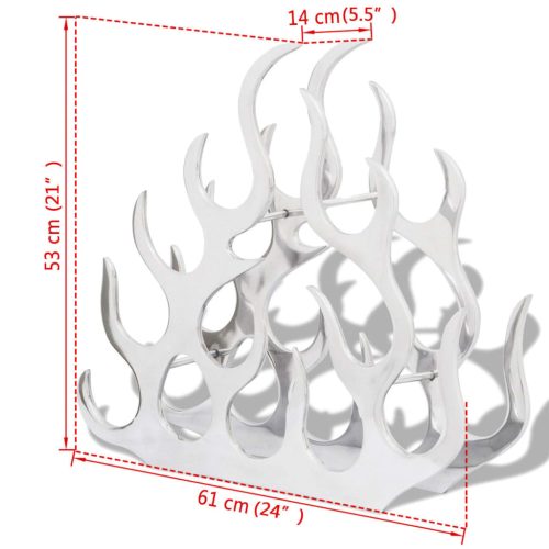  ezüstszínű alumínium bortartó állvány 11 palackhoz 