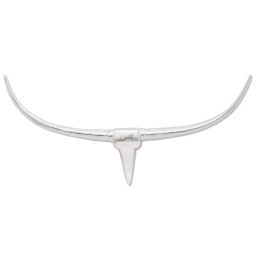 Falra szerelhető alumínium bika fej 100 cm ezüst szín