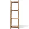  4 szintes szögletes bambusz polc