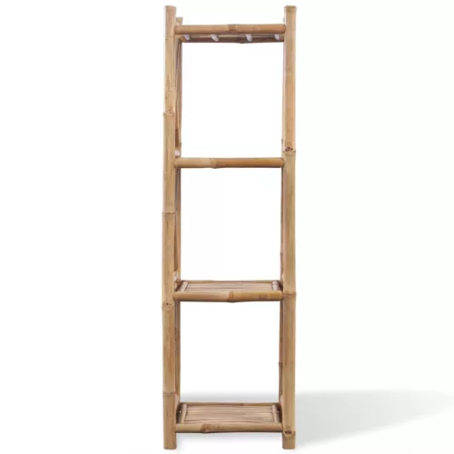  4 szintes szögletes bambusz polc