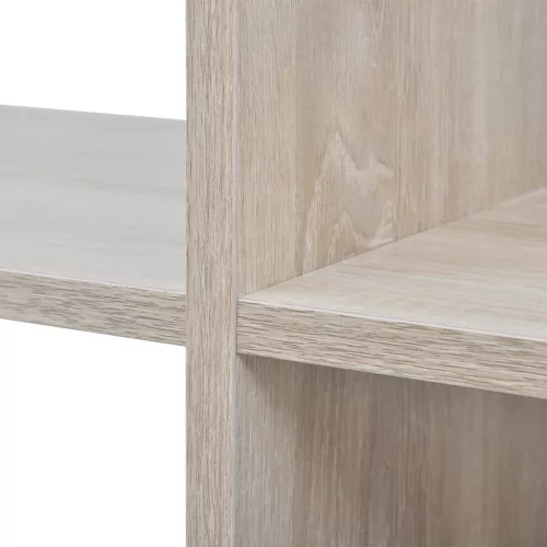  tölgyszínű lépcsős könyvespolc/vitrines polc 107 cm