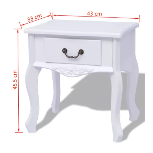  Fehér MDF éjjeliszekrény