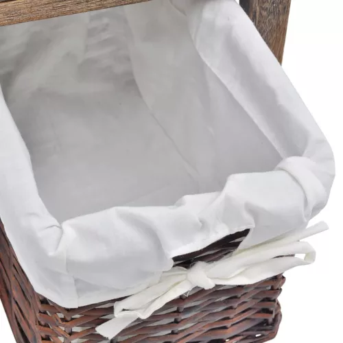  2 db barna fa éjjeliszekrény 