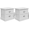  2 db francia stílusú éjjeliszekrény fehér