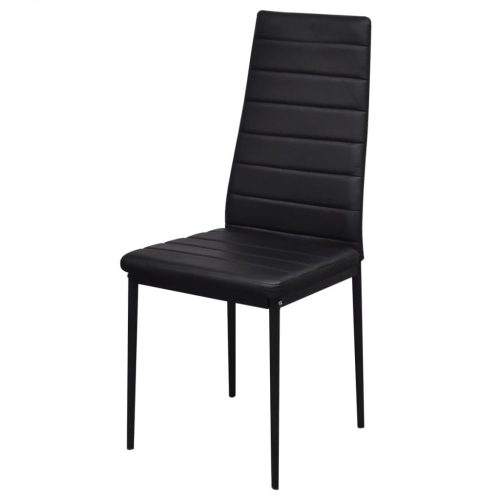  7 darabos  fekete étkező asztal szett 