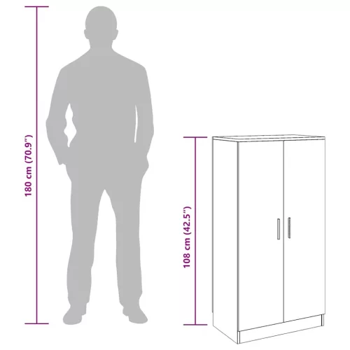  tölgyfa cipőszekrény 7 polccal