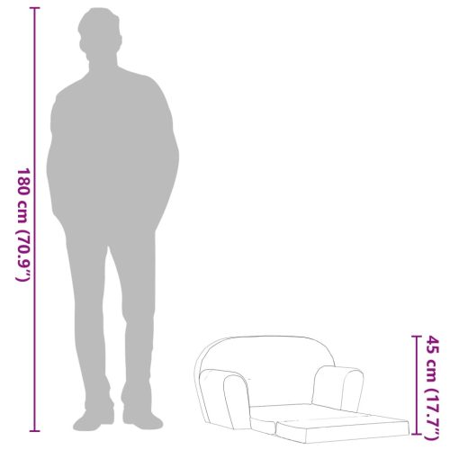  világosszürke kihajtható gyerek társalgószék