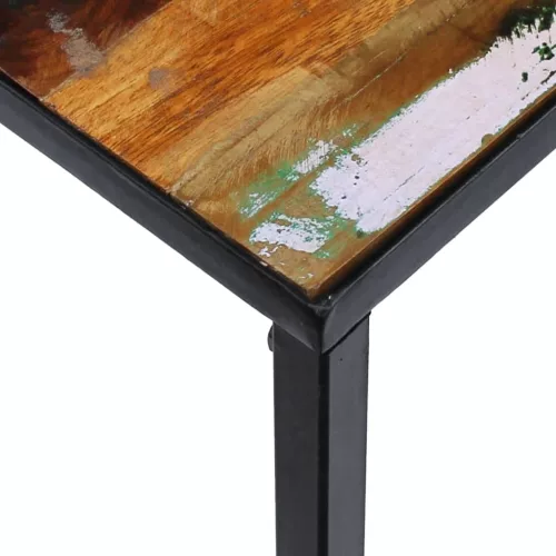  tömör újrahasznosított fa dohányzóasztal 100 x 60 x 40 cm