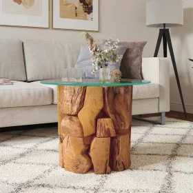  tömör tíkfa uszadék dohányzóasztal 60 cm