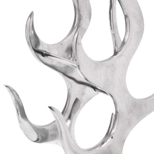  tűzláng alakú bortartó állvány 9 palackhoz alumínium ezüst