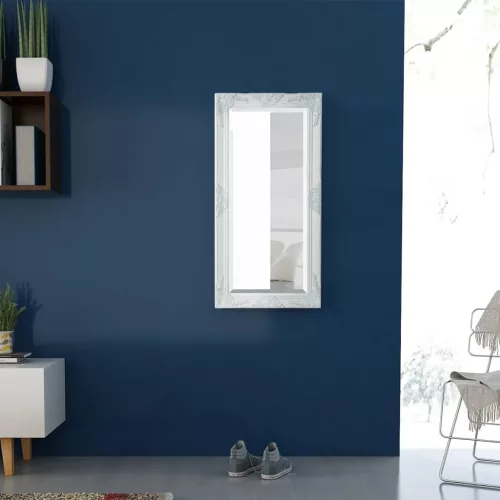  fehér barokk stílusú fali tükör 100 x 50 cm