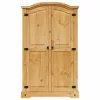  2 ajtós Corona-stílusú mexikói fenyő ruhásszekrény
