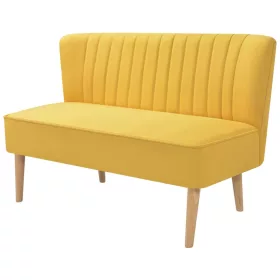  sárga szövetkanapé 117 x 55,5 x 77 cm 
