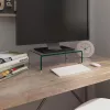  átlátszó üveg TV/monitor állvány 40x25x11 cm