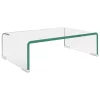  átlátszó üveg TV/monitor állvány 40x25x11 cm