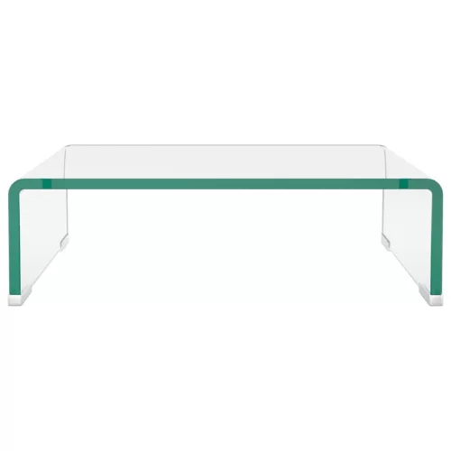  átlátszó üveg TV/monitor állvány 40x25x11 cm