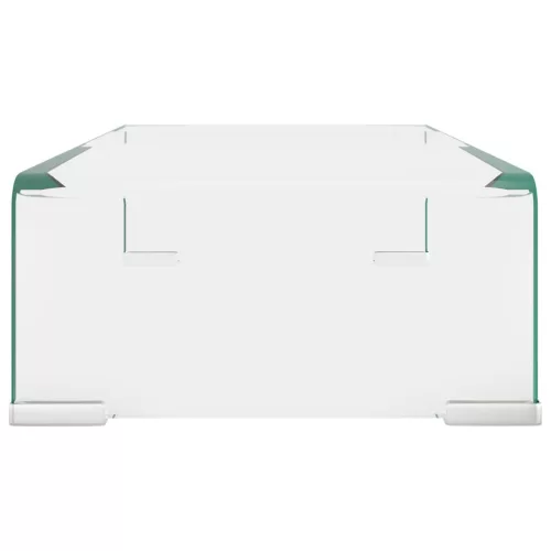  átlátszó üveg TV/monitor állvány 40x25x11 cm
