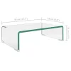  átlátszó üveg TV/monitor állvány 40x25x11 cm