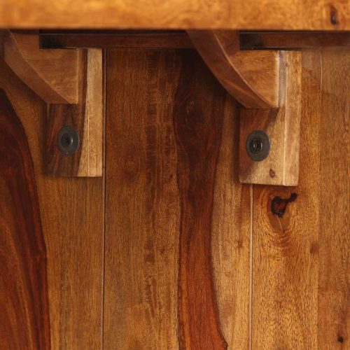  barna, tömör akácfából tálaló/íróasztal