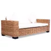  3-személyes természetes rattan kanapé  