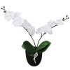  műorchidea virágcseréppel 30 cm fehér