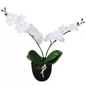  műorchidea virágcseréppel 30 cm fehér