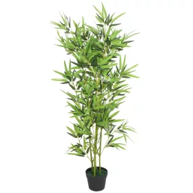  műbambusz virágcseréppel 120 cm zöld  