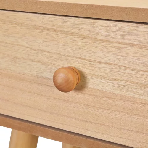  2 db barna, tömör fenyőfa éjjeliszekrény 40 x 30 x 61 cm