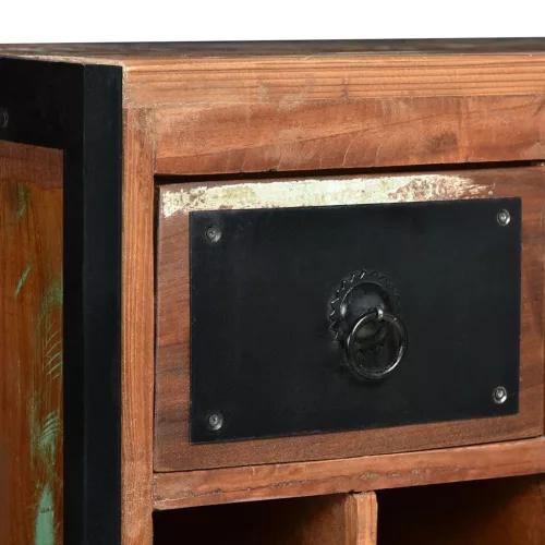  újrahasznosított fa bortartó állvány 16 palackhoz