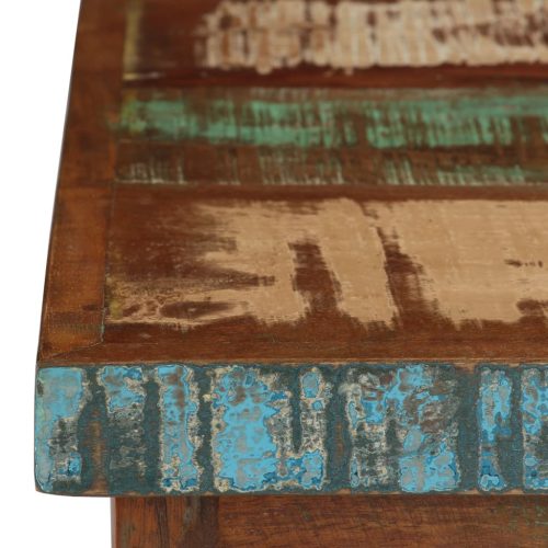  újrahasznosított tömör fa fiókos íróasztal 140 x 50 x 77 cm