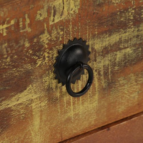  újrahasznosított tömör fa fiókos íróasztal 140 x 50 x 77 cm