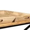  tömör mangófa dohányzóasztal 110 x 55 x 42 cm 