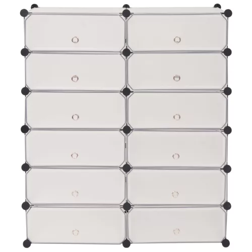  fehér  kombinálható cipőtároló 12 rekeszes