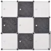  fekete és fehér kocka alakú tároló 9 tárolórekesszel