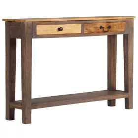    vintage stílusú tömör fa tálalóasztal 118 x 30 x 80 cm
