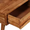  tömör fa dohányzóasztal faragott fiókkal 100 x 50 x 40 cm
