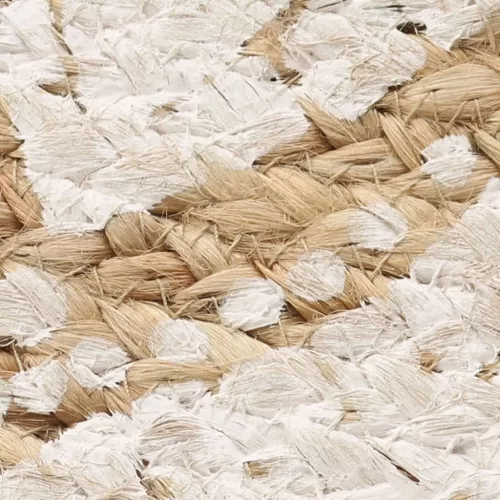  kör alakú, fonott juta szőnyeg nyomott mintával 120 cm