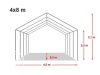 Discontmania professzionális rendezvénysátor 4x8m 500g/m2 ponyvával