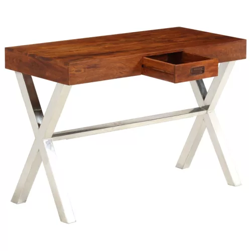  tömör akácfa íróasztal mézszínű felülettel 110 x 50 x 76 cm