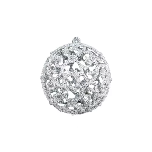  100 darabos ezüstszínű karácsonyi gömb készlet 3/4/6 cm
