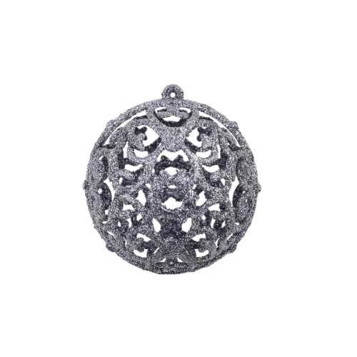  100 darabos fehér/szürke karácsonyi gömb készlet 3/4/6 cm