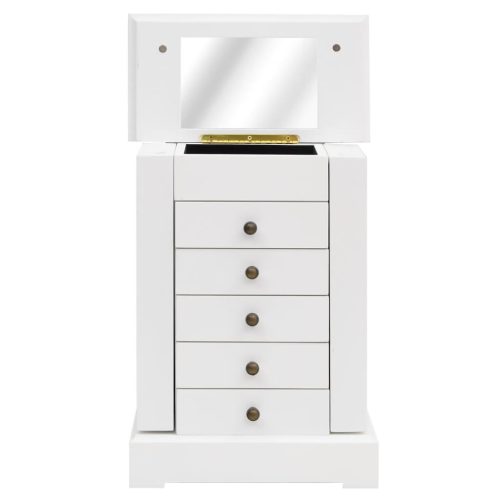  MDF ékszertartó doboz tükörrel 25 x 13,5 x 34 cm