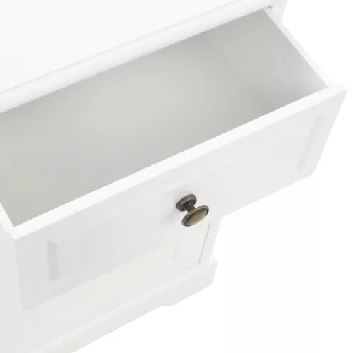  MDF és fenyőfa éjjeliszekrény 35 x 32 x 59 cm