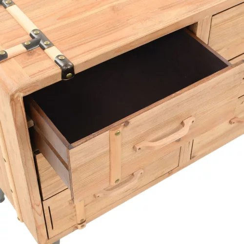  tömör fenyő fiókos szekrény 91 x 35 x 73 cm